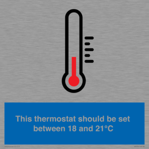 This thermostat should be set between 18 and 21°C